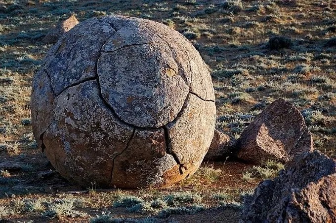 Mysterious valley of balls in Kazakhstan